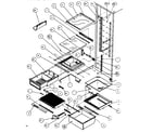 Amana SBDE520M-P1164003W shelving & drawers (ref) diagram