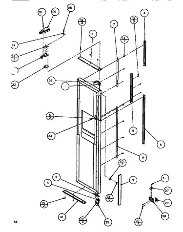 Door/hinge/trim freezer
