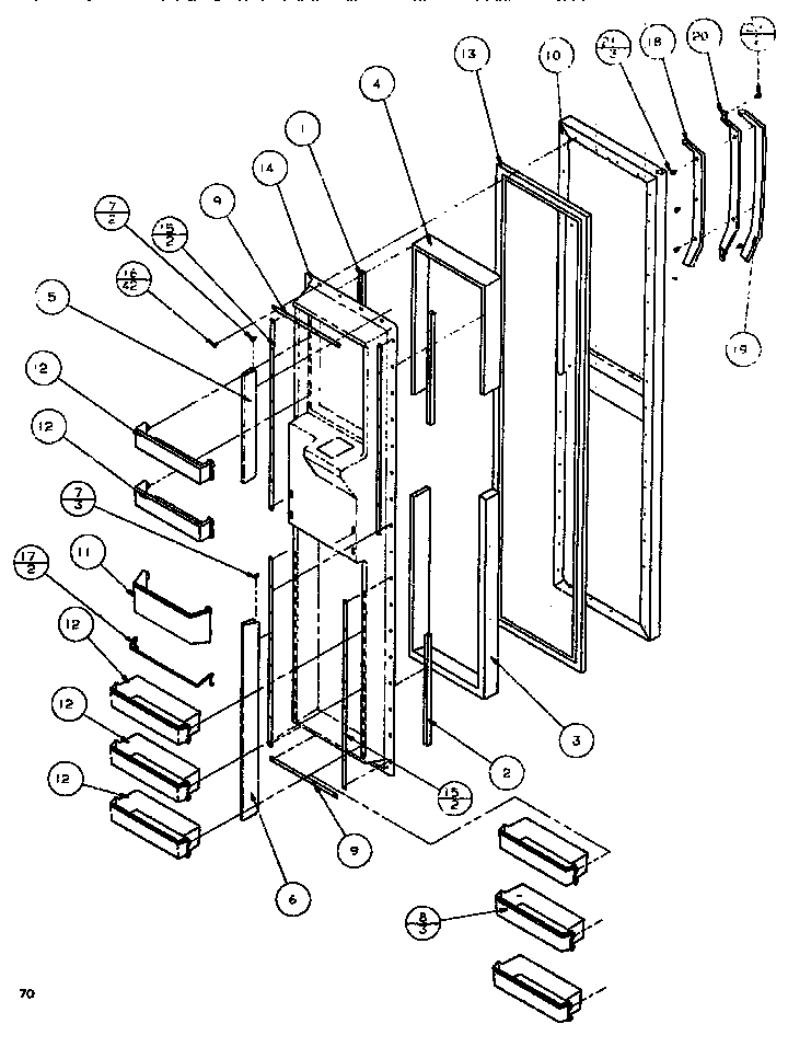 Freezer door