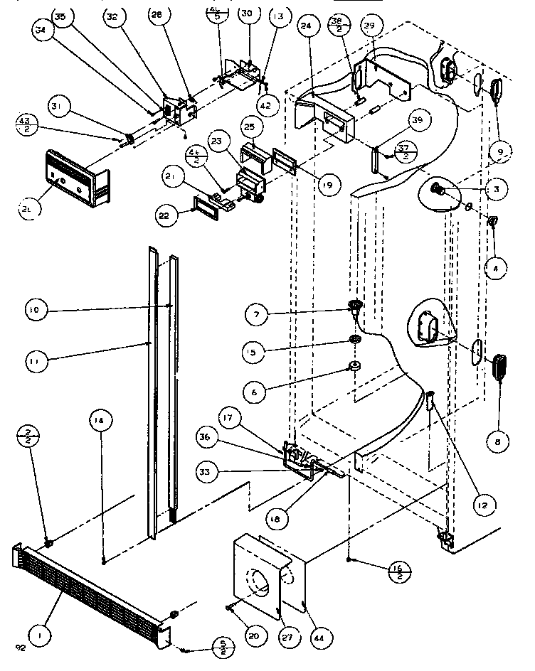 Controls & cabinet (ref/frz)