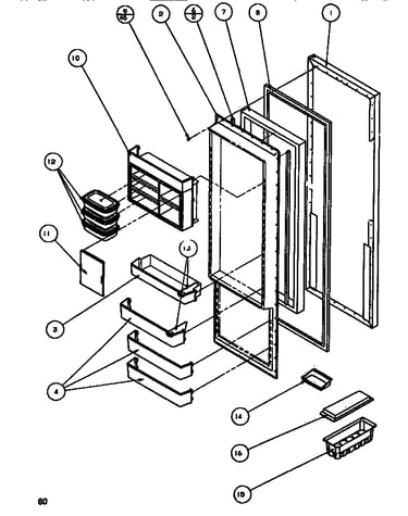 Refrigerator door