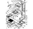 Amana SBDT520M-P1164101W shelving & drawers (ref) diagram