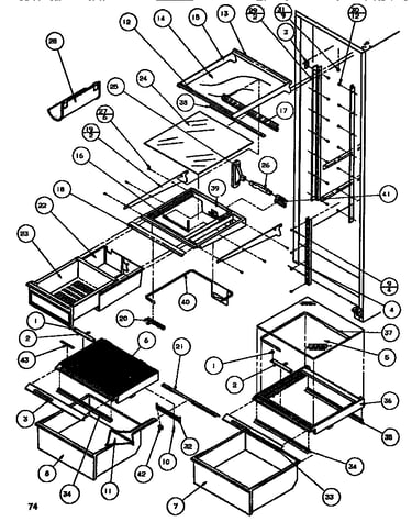 Shelving & drawers (ref)
