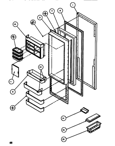 Refrigerator door