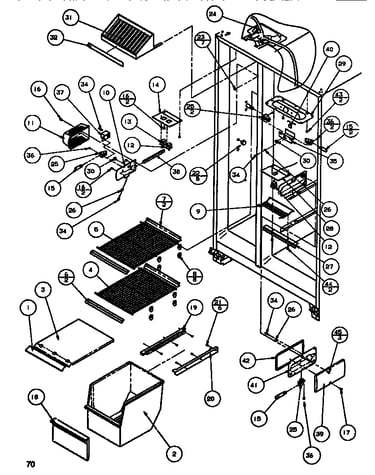 Freezer shelving & ref light