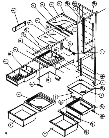 Shelving & drawers (ref)