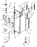 Door/hinge/trim refrigerator