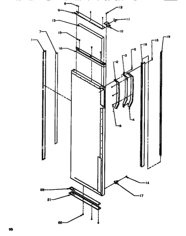 Handle & trim ref door