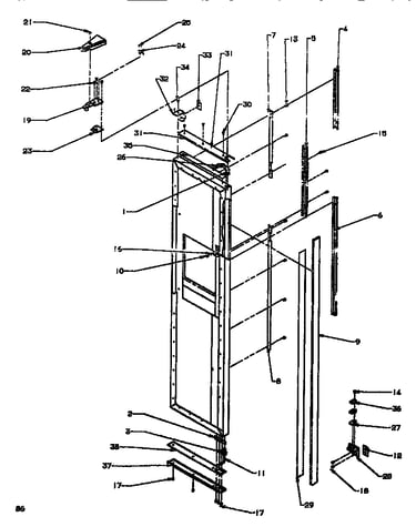 Door/hinge/trim freezer