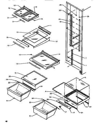 Shelving & drawers (ref)