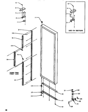Door/hinge/trim refrigerator