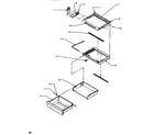 Amana SRD520SL-P1186301WL shelving & drawers (ref) diagram
