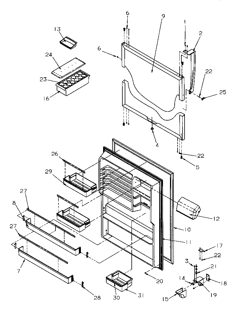 Refrigerator door