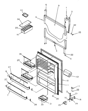 Refrigerator door