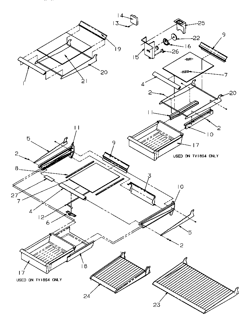 Cabinet shelving