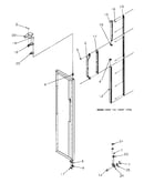 Freezer door hinge and trim
