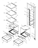 Refrigerator shelving and drawers