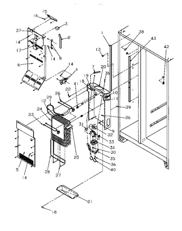 Freezer evaporator and air handling