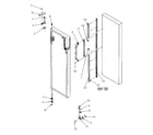 Amana SGD521SBL-P1197101WL refrigerator door hinge and trim diagram