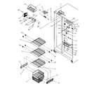 Amana SGD521SBL-P1197101WL freezer shelving and refrigerator light diagram