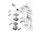 Amana SBD20S4E-P1190001WE freezer shelving and refrigerator light diagram