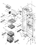 Freezer shelving and refrigerator light