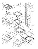 Refrigerator shelving and drawers