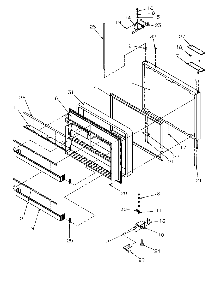 Freezer door