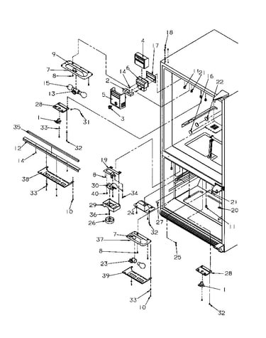 Refrigerator/freezer controls & light switches