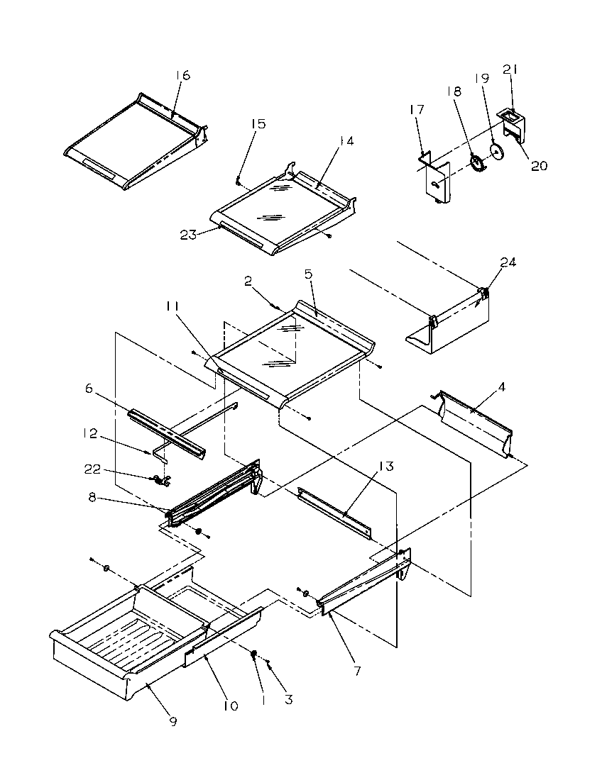 Cabinet shelving