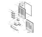 Amana BXI22S5W-P1196601WW refrigerator inner door diagram