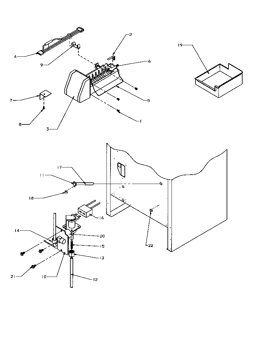 Ice maker (bxi22s5e/p1196601we) (bxi22s5l/p1196601wl) (bxi22s5w/p1196601ww)