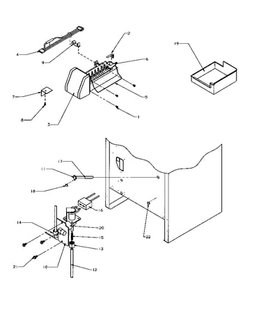 Ice maker (bxi22s5e/p1196601we) (bxi22s5l/p1196601wl) (bxi22s5w/p1196601ww)