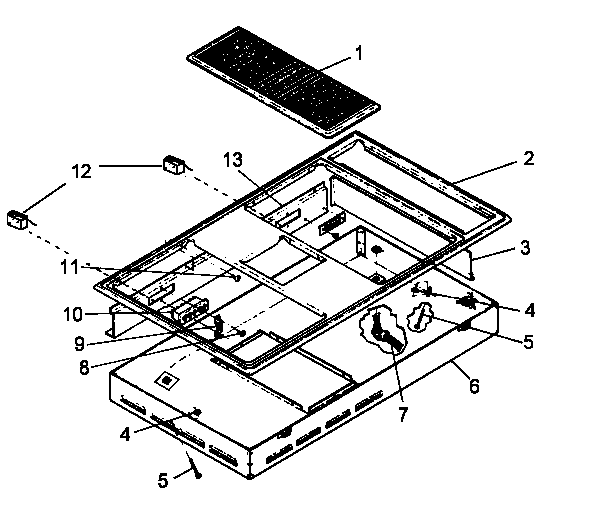 Burner box section (akdh6e/p1131744ne) (akdh6ww/p1131744nww)