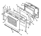 Amana AGS751L-P1142634NL oven door assembly diagram