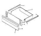 Amana AGS751L-P1142634NL storage drawer assembly diagram