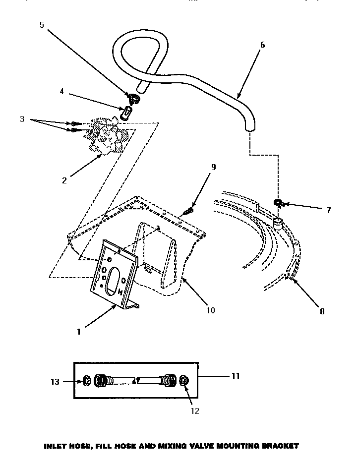 Cabinet top, loading door & control hood rear panel