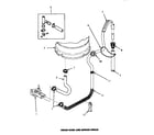 Amana LW8463W2/PLW8463W2A drain hose & siphon break diagram
