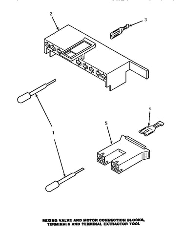 Mixing valve & motor connect blocks, terminals & extractor