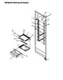 Refrigerator shelving and drawers