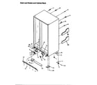 Amana SX25S-P1198902WW drain and rollers and cabinet back diagram