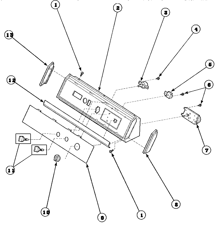 GRAPHIC PANEL, CONTROL HOOD AND CONTROLS