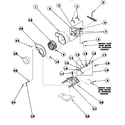 Speed Queen AGM699L2/PAGM699L2 motor, exhaust fan and belt diagram