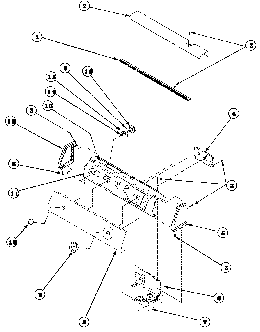 GRAPHIC PANEL, CONTROL HOOD AND CONTROLS