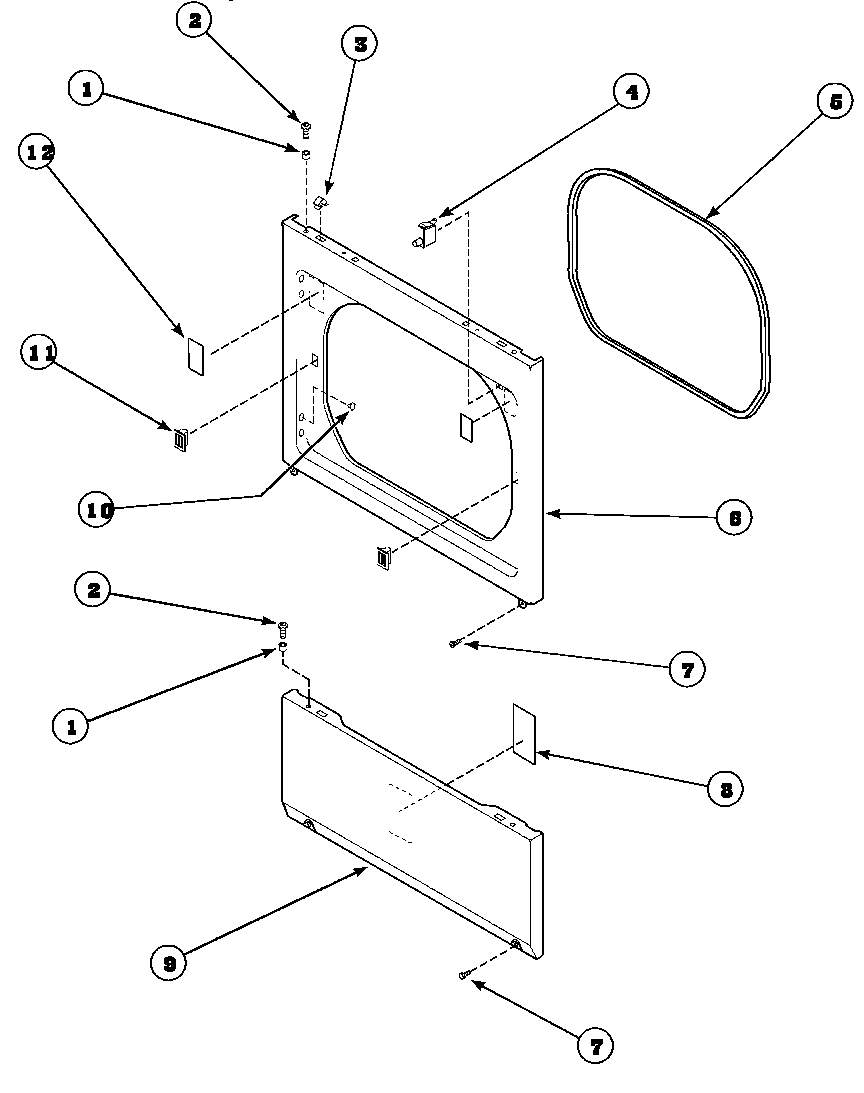 LOWER ACCESS PANEL, FRONT PANEL AND SEAL