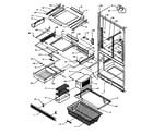Amana BQ20RB-P1161505W refrigerator/freezer shelving (bz20r/p1161501w) (bz20r/p1161504w) diagram