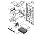 Amana BQ20RB-P1161505W refrigerator/freezer shelving (bq20rb/p1161502w) (bq20rb/p1161505w) (bs20rb/p1161507w) diagram
