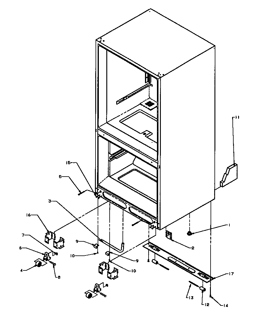 Rollers/drain tube