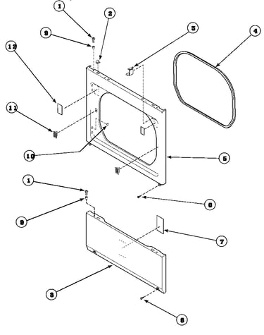 Lower access panel, front panel and seal (lg4209l2/plg4209l2) (lg4209w2/plg4209w2)