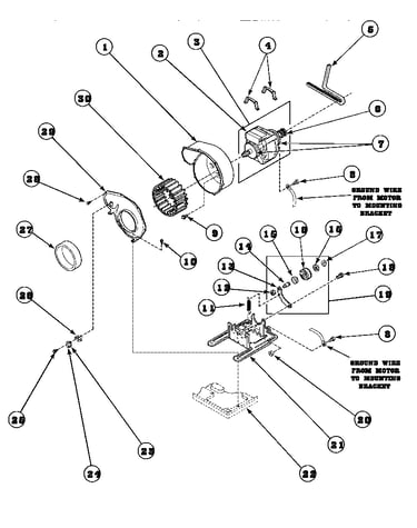 Motor, exhaust fan and belt (lg4209l2/plg4209l2) (lg4209w2/plg4209w2)